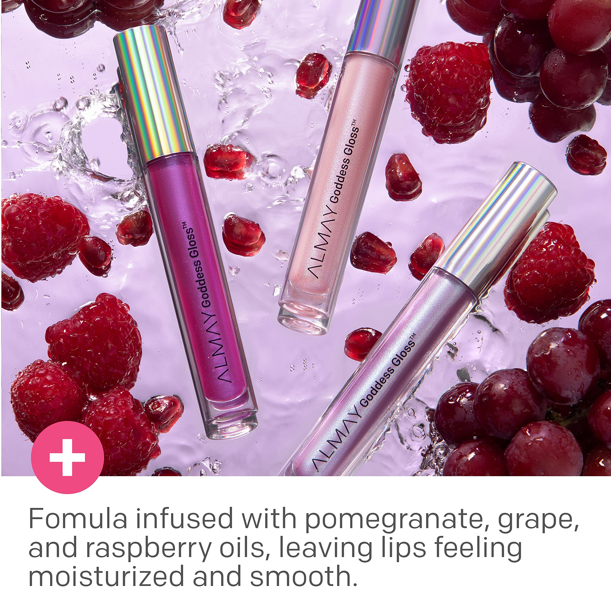 Almay Lip Gloss, Non-Sticky Lip Makeup, Holographic Glitter Finish, Hypoallergenic, 300 Mystic, 0.9 Oz